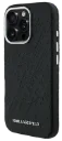 KARL LAGERFELD CARCASA MAGSAFE GRAINED REPEATED LOGO IPHONE 16 PRO NEGRO