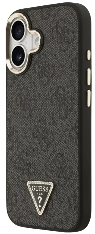GUESS CARCASA MAGSAFE 4G TRIANGLE STRASS IPHONE 17 NEGRO