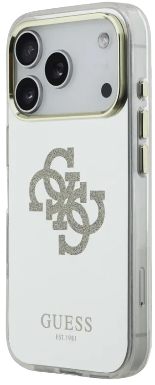 GUESS CARCASA MAGSAFE 4G GLITTER MIRROR IPHONE 17 PRO MAX DORADO