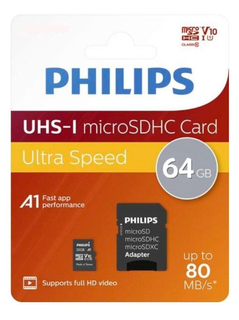 PHILIPS TARJETA  MICRO SD 64 GB