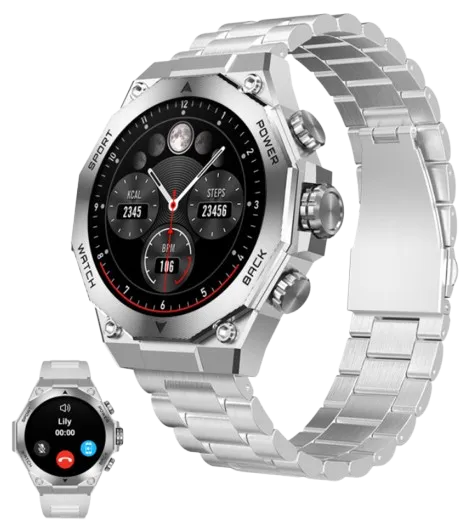 [BXSW21P] KSIX SMARTWATCH TITANIUM PLATEADO