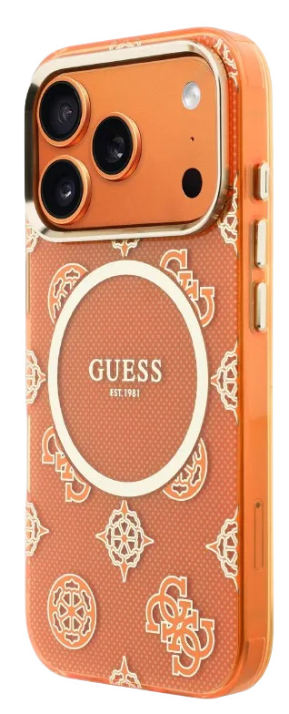 GUESS CARCASA MAGSAFE IML PEONY DOT IPHONE 17 PRO MAX NARANJA