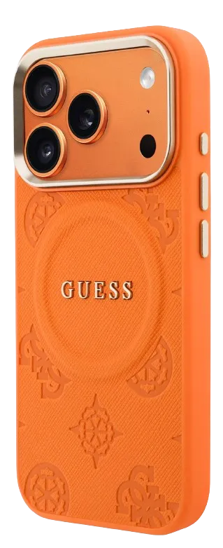 GUESS CARCASA MAGSAFE PEONY STAMP IPHONE 17 PRO MAX NARANJA
