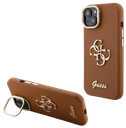 GUESS CARCASA GRAINED 4G SOPORTE CAMARA IPHONE 14 MARRON