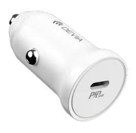DEVIA CARGADOR COCHE USBc 30W BLANCO