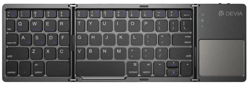 DEVIA TECLADO BLUETOOTH PLEGABLE TOUCHPAD GRIS