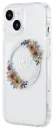 GUESS CARCASA MAGSAFE FLOWERS RING IPHONE 15 PLUS TRANSPARENTE
