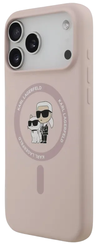 KARL LAGERFELD CARCASA MAGSAFE K&C IPHONE 17 PRO ROSA