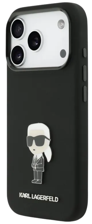 KARL LAGERFELD CARCASA METAL IKONIK IPHONE 17 PRO NEGRO