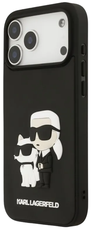 KARL LAGERFELD CARCASA K&C HEADS 3D IPHONE 17 PRO NEGRO