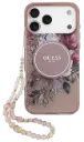 GUESS CARCASA MAGSAFE IML FLOWERS / CORREA MANO IPHONE 17 PRO MAX ROSA