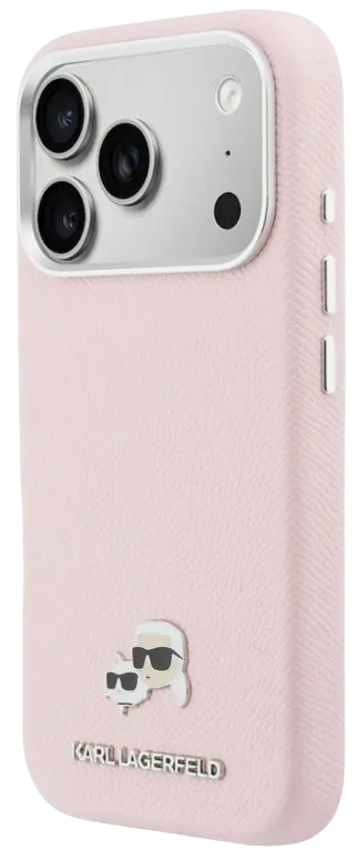 KARL LAGERFELD CARCASA MAGSAFE K&C PINS IPHONE 17 PRO MAX ROSA