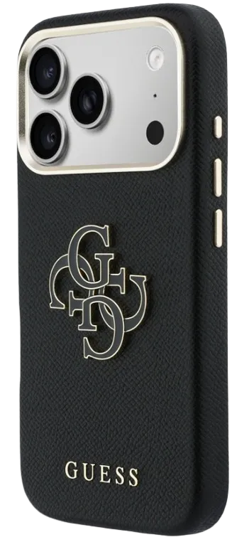 GUESS CARCASA RESIN LOGO IPHONE 17 PRO MAX NEGRO