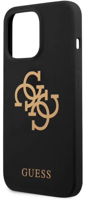 GUESS CARCASA SILICONE 4G IPHONE 13 PRO NEGRO