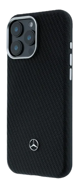 MERCEDES BENZ CARCASA MAGSAFE WOOD IPHONE 16 PRO MAX NEGRO
