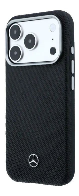 MERCEDES BENZ CARCASA MAGSAFE WOOD IPHONE 17 PRO MAX NEGRO
