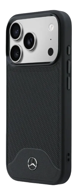MERCEDES BENZ CARCASA MAGSAFE WOOD CURVE IPHONE 17 PRO MAX NEGRO