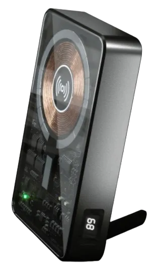 DEVIA BATERIA AUXILIAR MAGNETICA CON SOPORTE 10000mAh NEGRO
