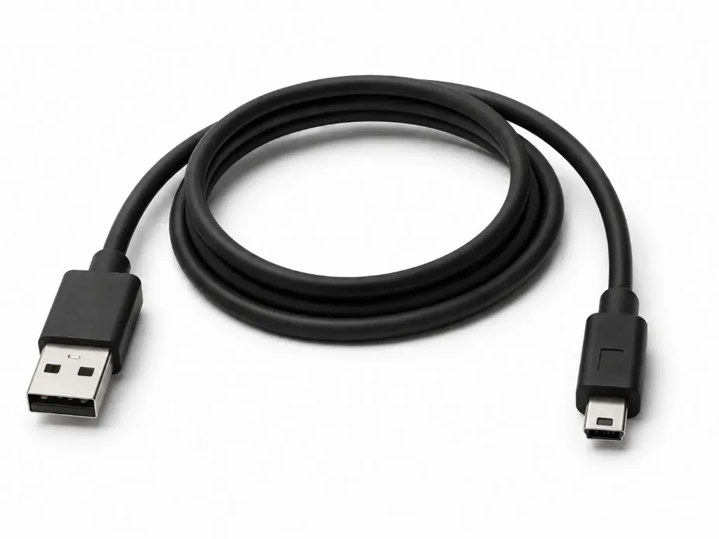 CABLE USB A - MINI USB 1m NEGRO (SIN CAJA)