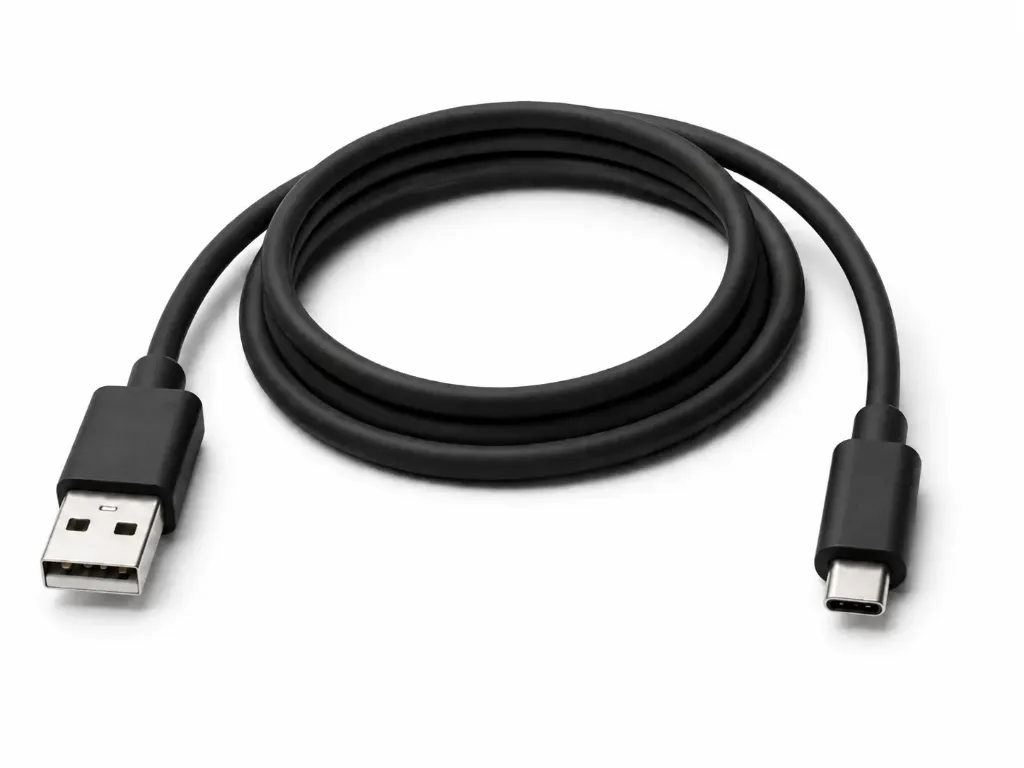 CABLE USB A - USB C 30cm NEGRO (SIN CAJA)