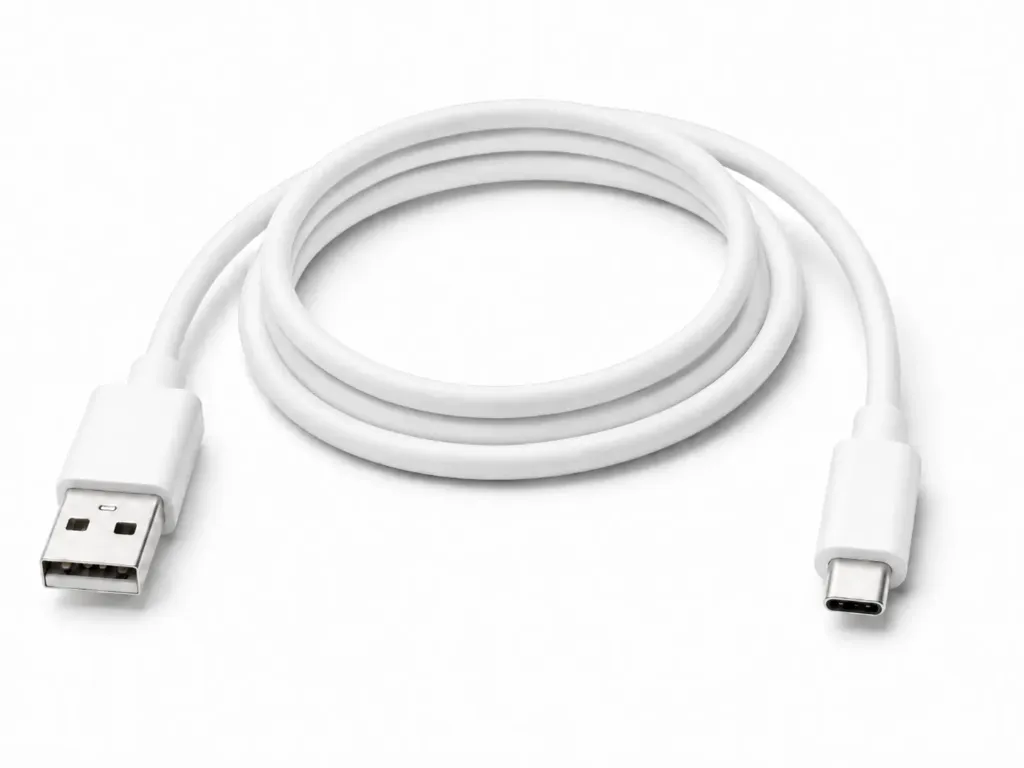 CABLE USB A - USB C 20cm BLANCO (SIN CAJA)