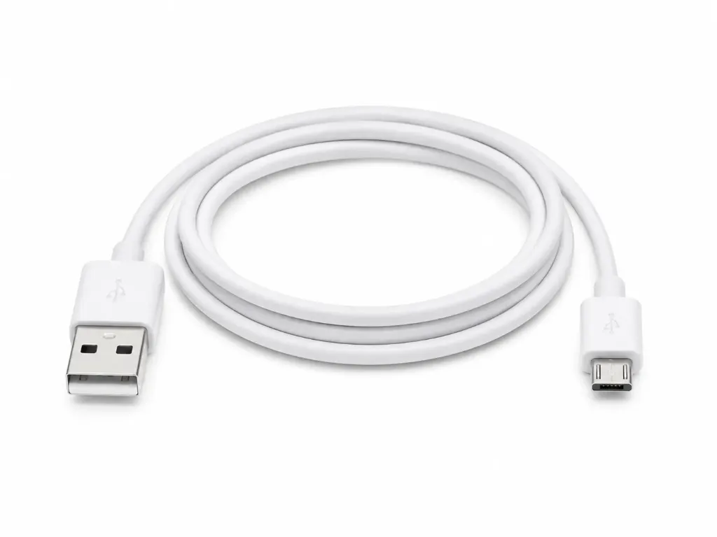 CABLE USB A - MICRO USB 30cm BLANCO (SIN CAJA)