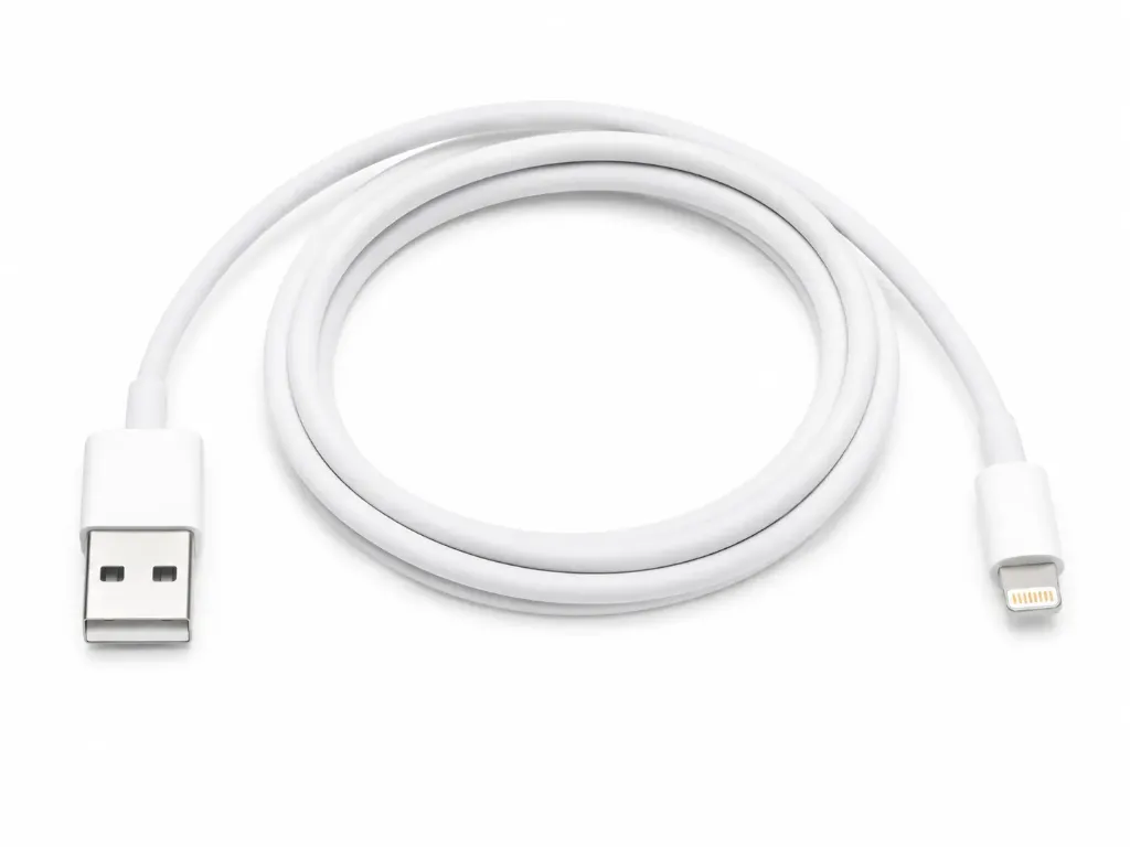 CABLE USB A - LIGHTNING 60cm BLANCO (SIN CAJA)