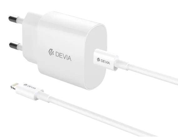 [DSTRPD20WCL] DEVIA CARGADOR ROCKET PD 20W + CABLE C-LIGHTNING BLANCO