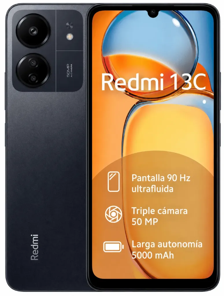 SMARTPHONE XIAOMI REDMI 13C 4GB/ 128GB/ 6.74"/ NEGRO