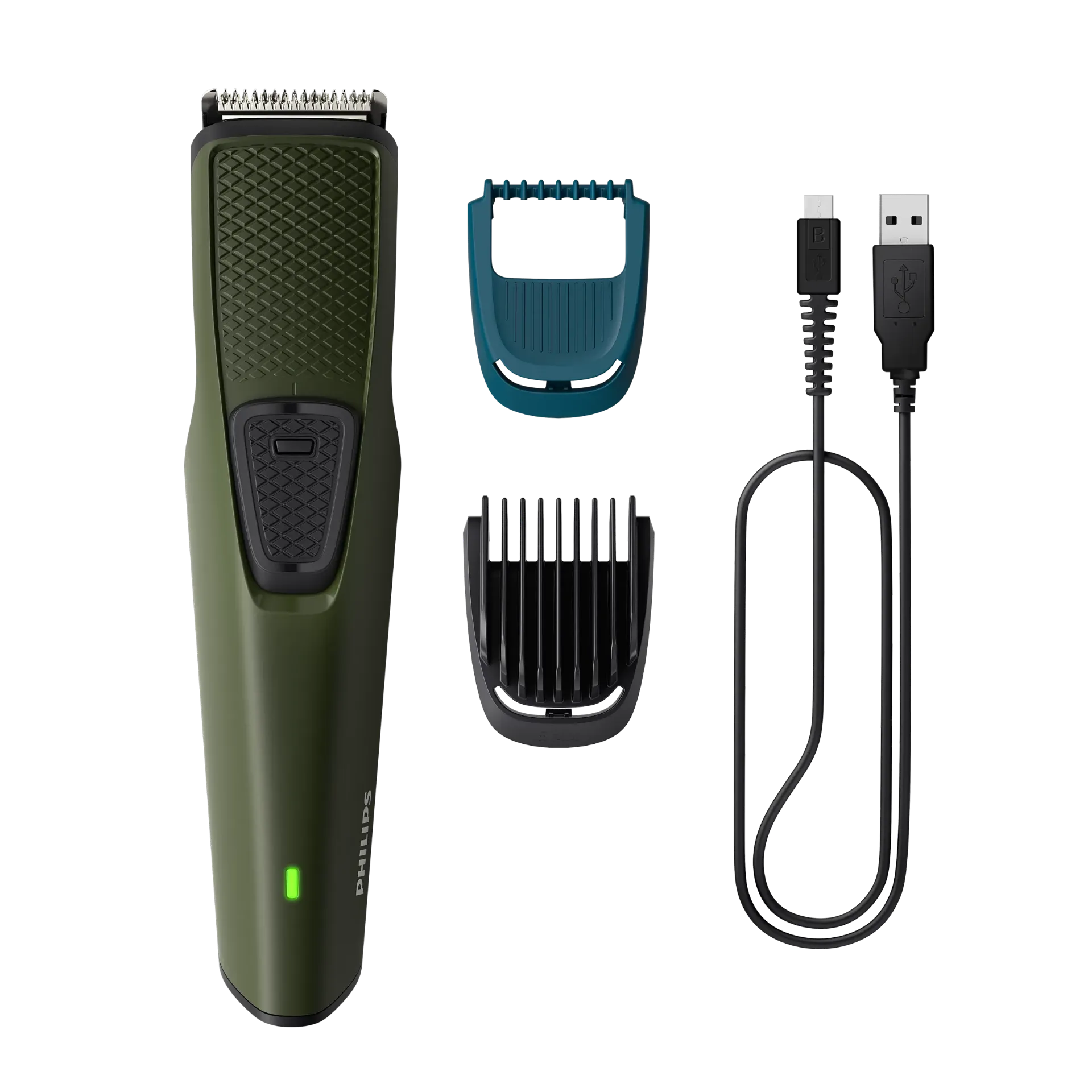 PHILIPS CORTABARBA PORTATIL 2 ACCESORIOS BT1230/18