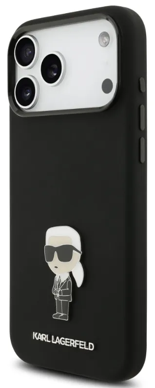 KARL LAGERFELD CARCASA SILICONE IKONIK IPHONE 17 PRO MAX NEGRO