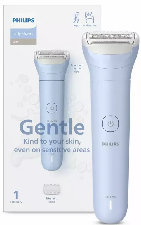 PHILIPS AFEITADORA FEMENINA WET&DRY AZUL