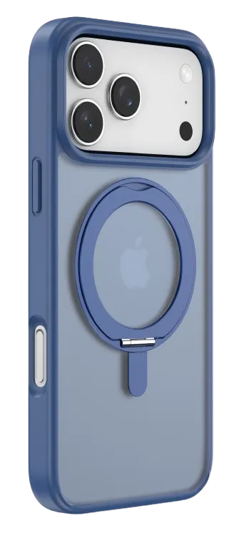 DEVIA CARCASA MAGNETIC SOPORTE GIRATORIO IPHONE 17 PRO MAX AZUL