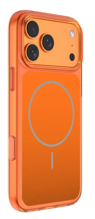 DEVIA CARCASA CRYSTAL SHIELD MAGNETIC IPHONE 17 PRO MAX NARANJA