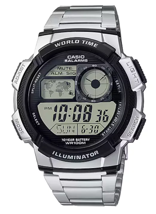 [AE1000WD1A] CASIO RELOJ AE-1000WD-1A PLATA