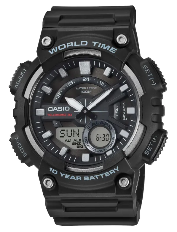 CASIO RELOJ AEQ-110W-1A NEGRO