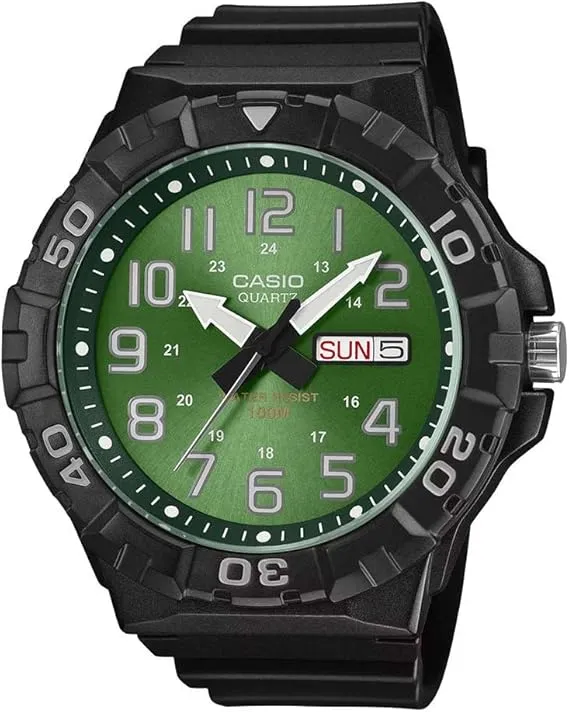 [MRW210H3B] CASIO RELOJ MRW-210H-3B NEGRO/VERDE