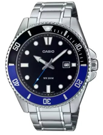 CASIO RELOJ MDV-107D-1A2 NEGRO/AZUL
