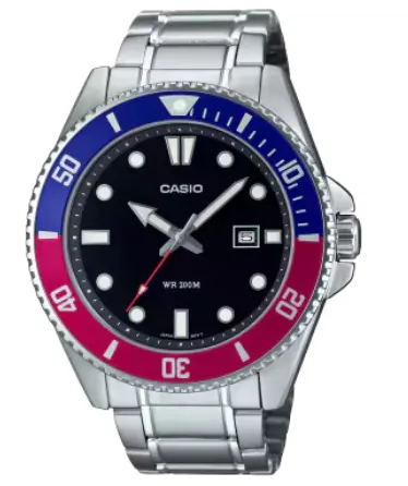 CASIO RELOJ MDV-107D-1A3 ROJO/AZUL