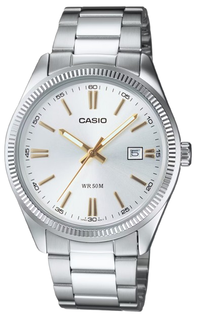 CASIO RELOJ MTP-1302D-7A2 ESFERA BLANCA/ ACERO