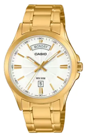 CASIO RELOJ MTP-1381GD-7A BLANCO/DORADO