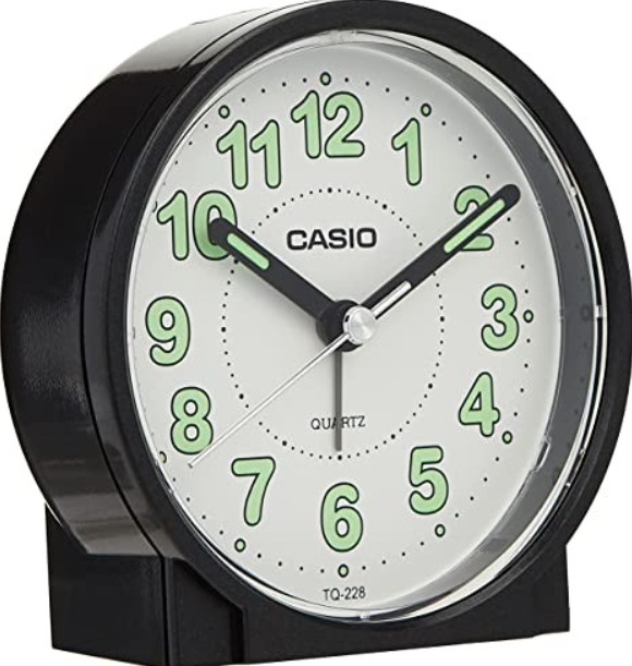 [TQ2281D] CASIO DESPERTADOR TQ-228-1D NEGRO / BLANCO
