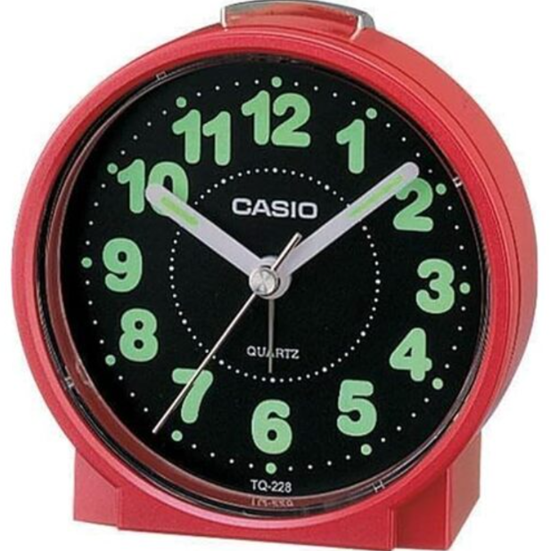 [TQ2284D] CASIO DESPERTADOR TQ-228-4D ROJO / NEGRO