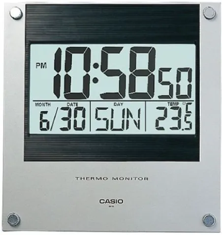 CASIO RELOJ DE PARED DIGITAL ID-11S-1DF CON TERMÓMETRO