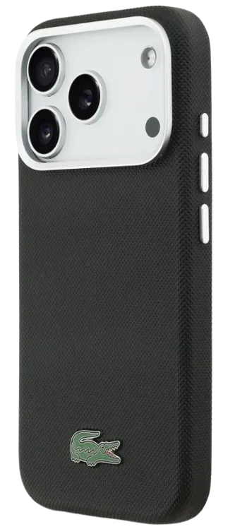 LACOSTE CARCASA MAGSAFE METAL LOGO IPHONE 17 PRO MAX NEGRO