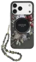 GUESS CARCASA MAGSAFE IML FLOWERS / CORREA MANO IPHONE 17 PRO MAX NEGRO