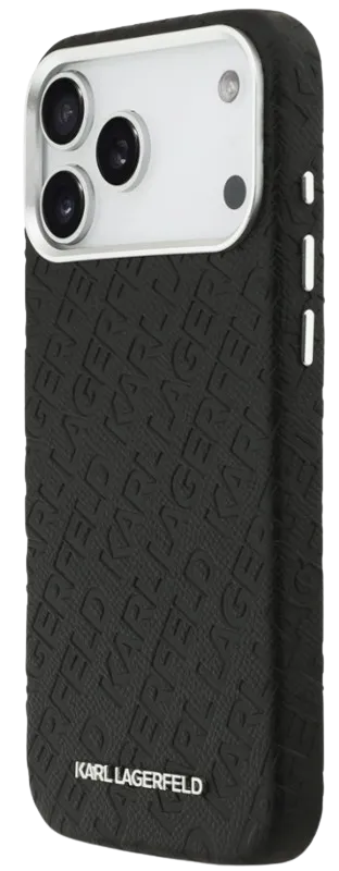 [KLHMP17XPGKLFOFK] KARL LAGERFELD CARCASA MAGSAFE GRAINED REPEATED LOGO IPHONE 17 PRO MAX NEGRO