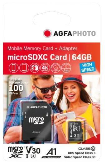 AGFAPHOTO TARJETA MEMORIA MICROSDXC 64GB
