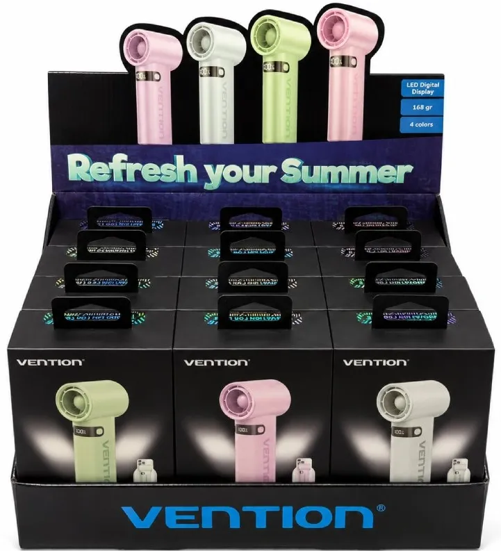 VENTION PACK 12 VENTILADORES / CON PATALLA 17,000 RPM / 4 COLORES