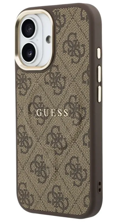 GUESS CARCASA MAGSAFE RING 4G IPHONE 17 MARRON